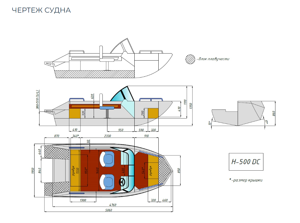 Алюминиевый катер Неман-500 DC Pro в Миассе