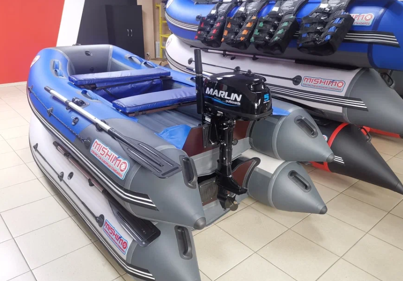 КОМПЛЕКТ ЛОДКА MISHIMO LITE 315 + МОТОР 5л.с в Миассе