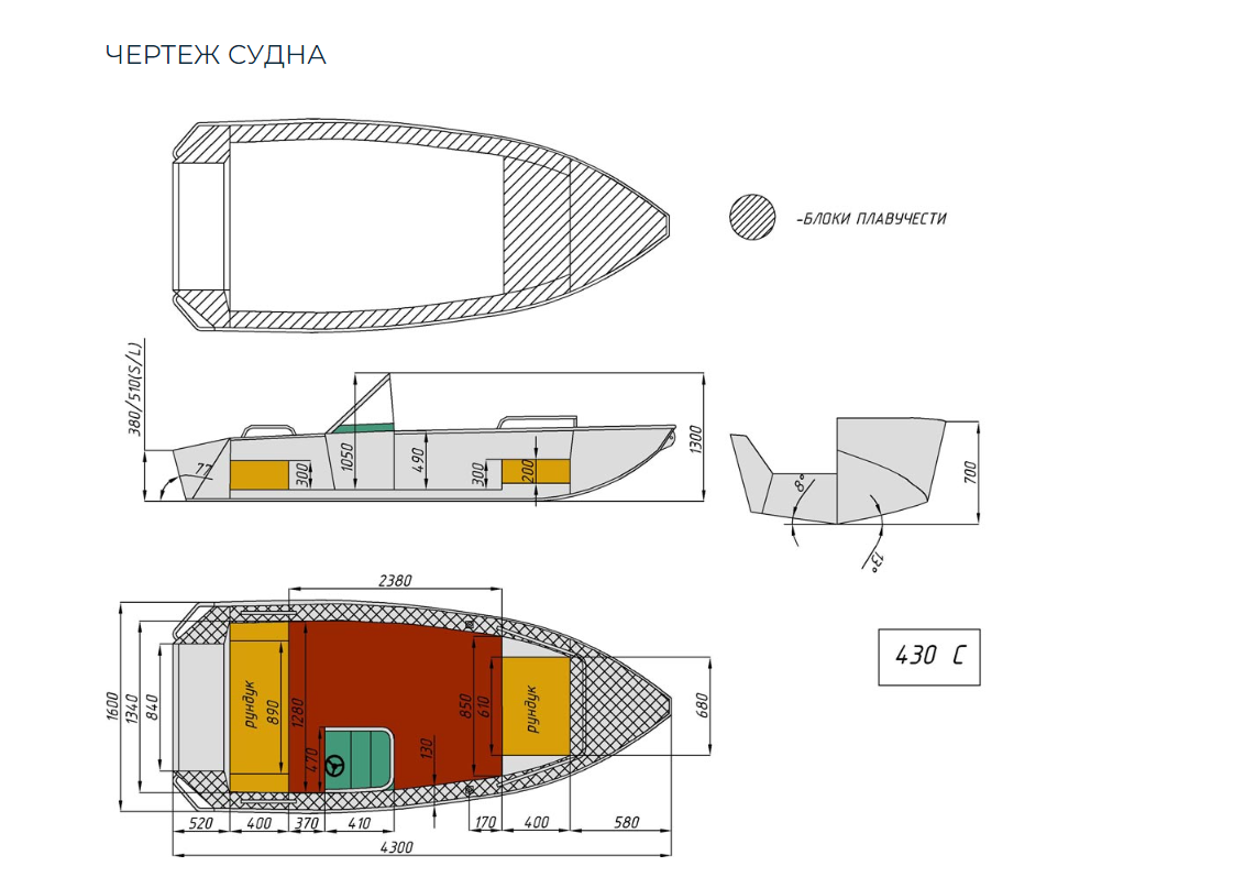 Алюминиевый катер Wyatboat-430 C в Миассе