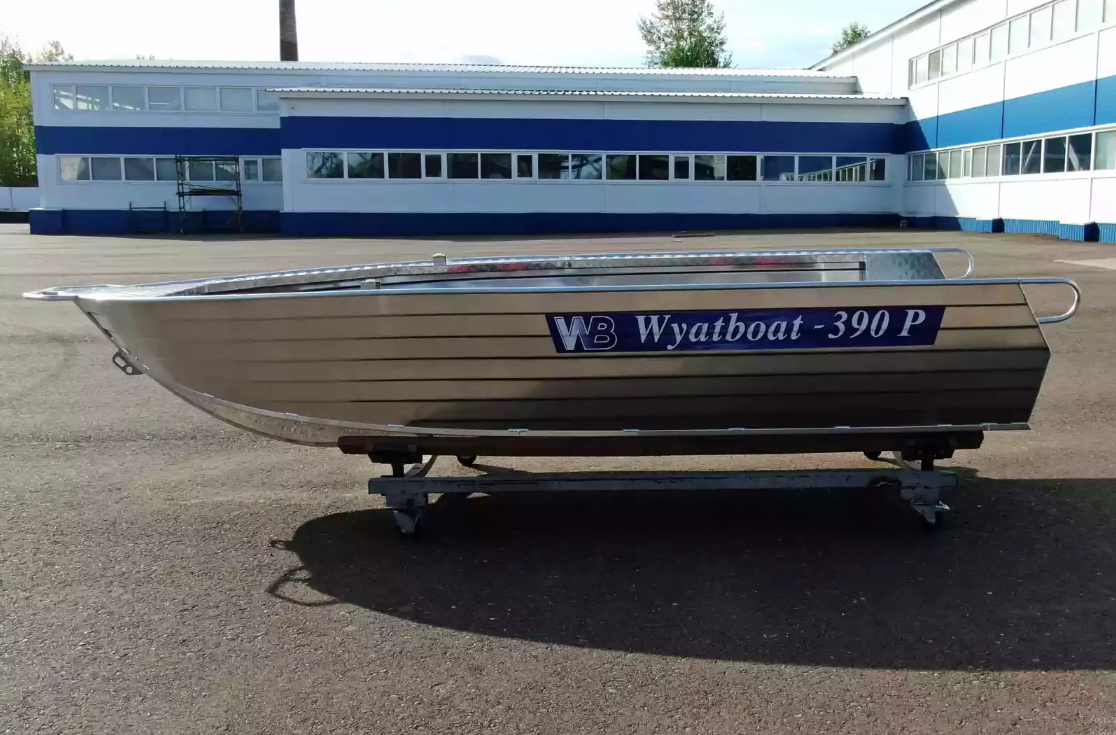 Алюминиевая лодка Wyatboat-390РМ увеличенный борт в Миассе