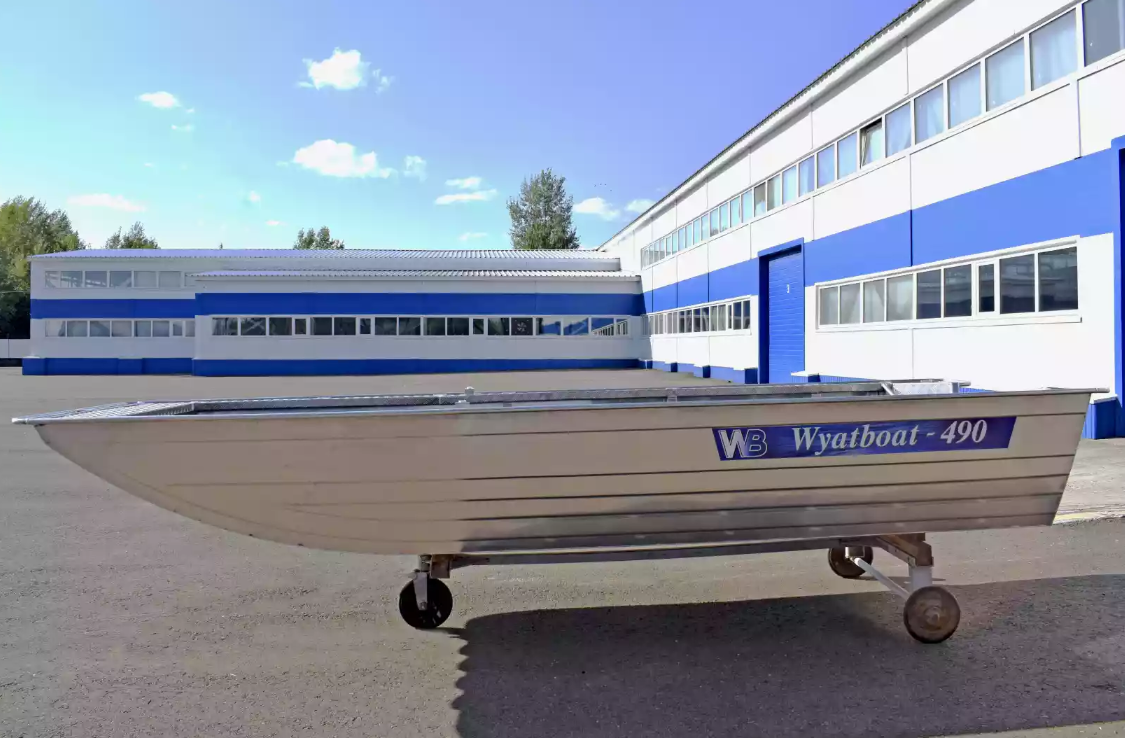Алюминиевая лодка Wyatboat-490 Jonboat в Миассе