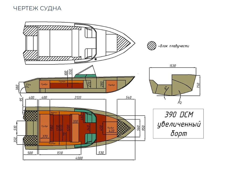 Алюминиевый катер Wyatboat-390 DCM Увеличенный борт в Миассе