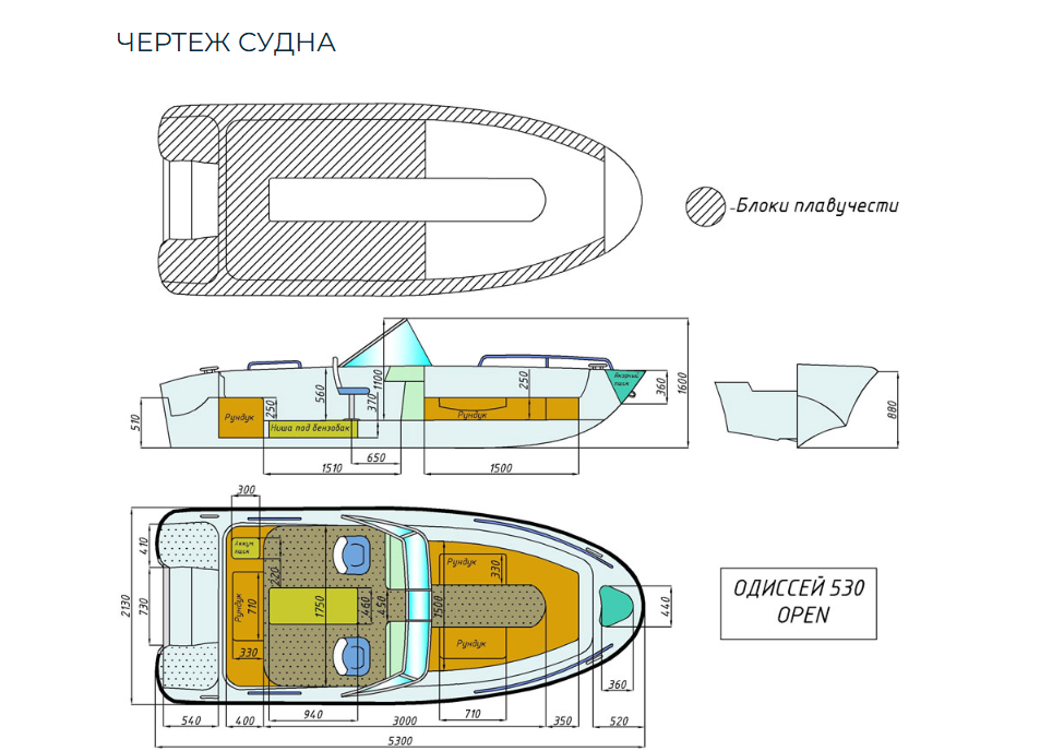 Стеклопластиковый катер Neman-530 Open в Миассе
